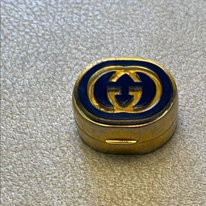 Gucci Gold and Black Compact/Pillbox